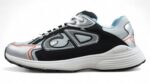 Dior B30 Sneaker – Silver Mesh with Black and Orange Accents