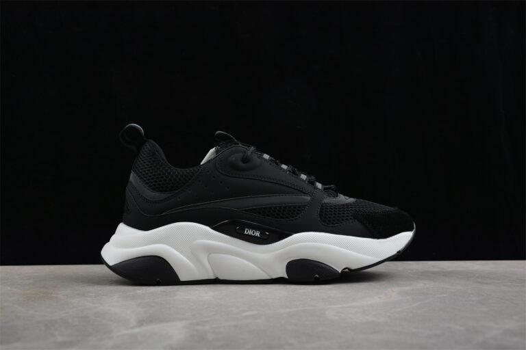 Dior Airmesh Sneaker – Black Technical Mesh with White Sculpted Sole