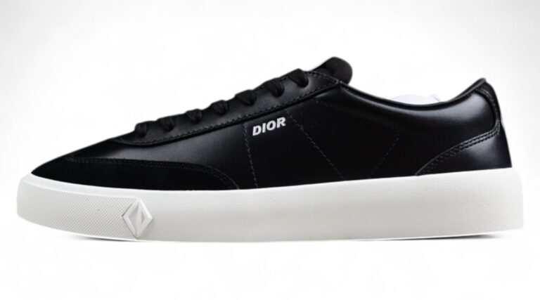 Dior B23 Oblique Low-Top Sneaker – Black with Gum Sole (Copy)