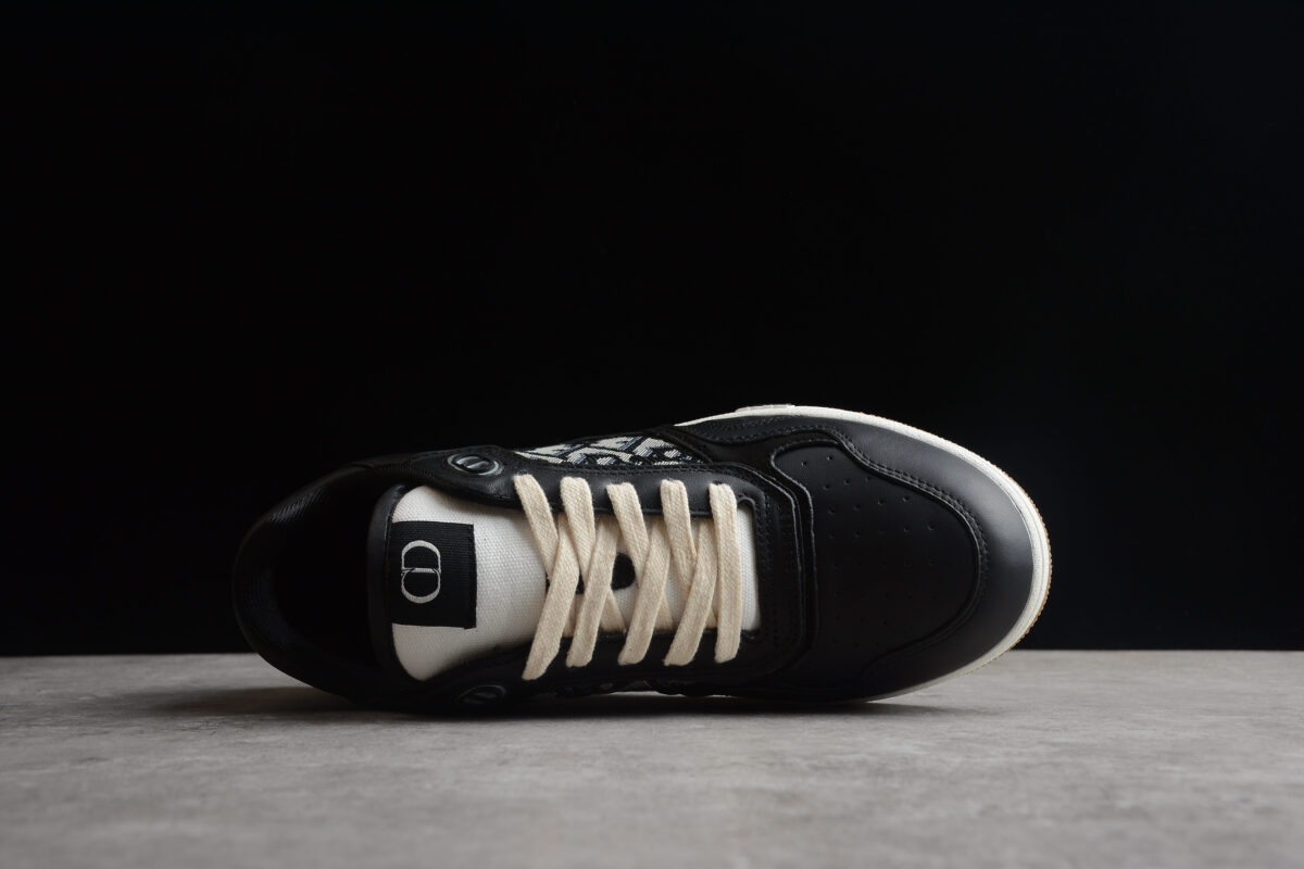 Dior B30 Retro Sneaker – Black/White Oblique