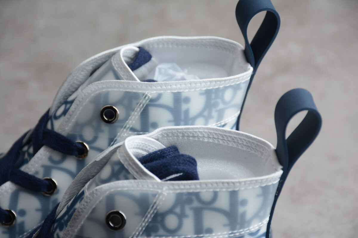 Dior B23 High-Top Sneaker – Blue Oblique Canvas