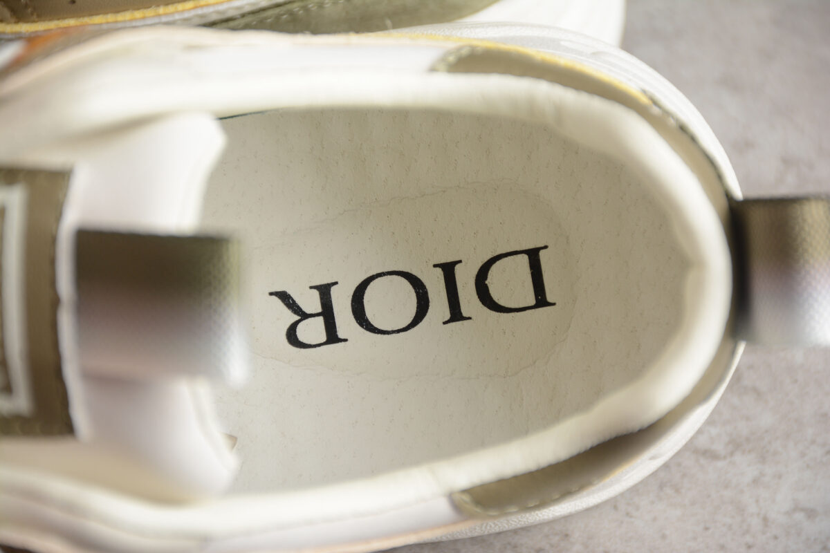 Dior B28 Low-Top Sneaker – White, Olive & Beige