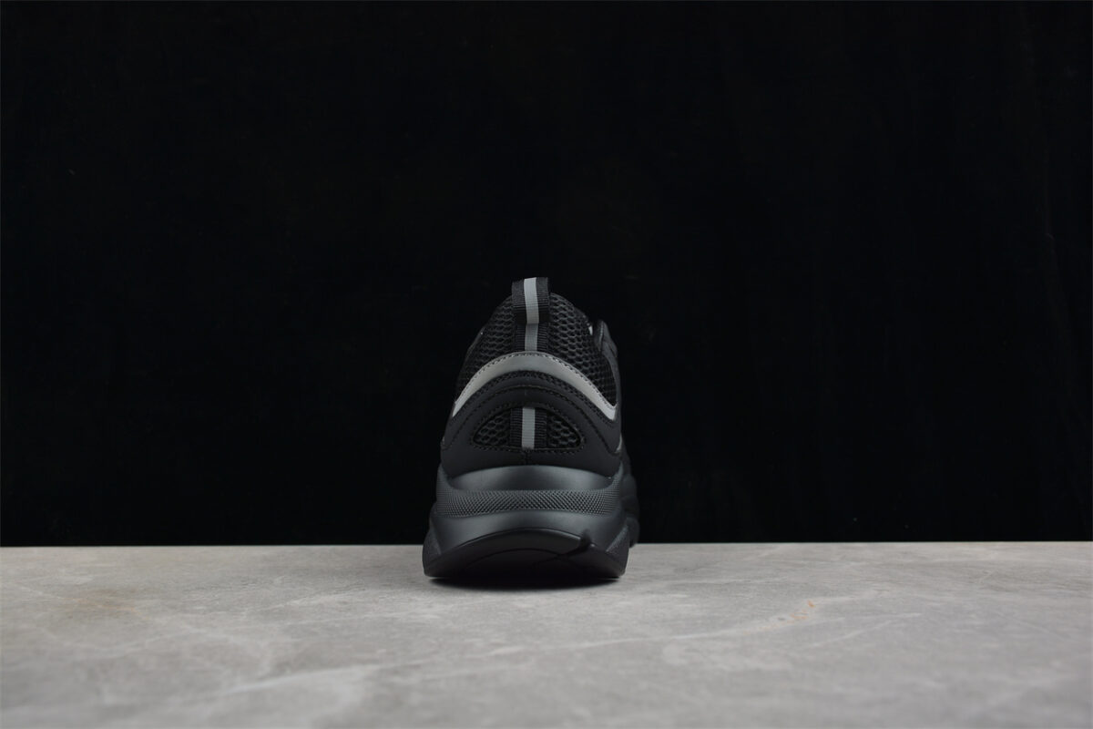 Dior Airmesh Sneaker – Black Mesh with Grey Reflective Detailing
