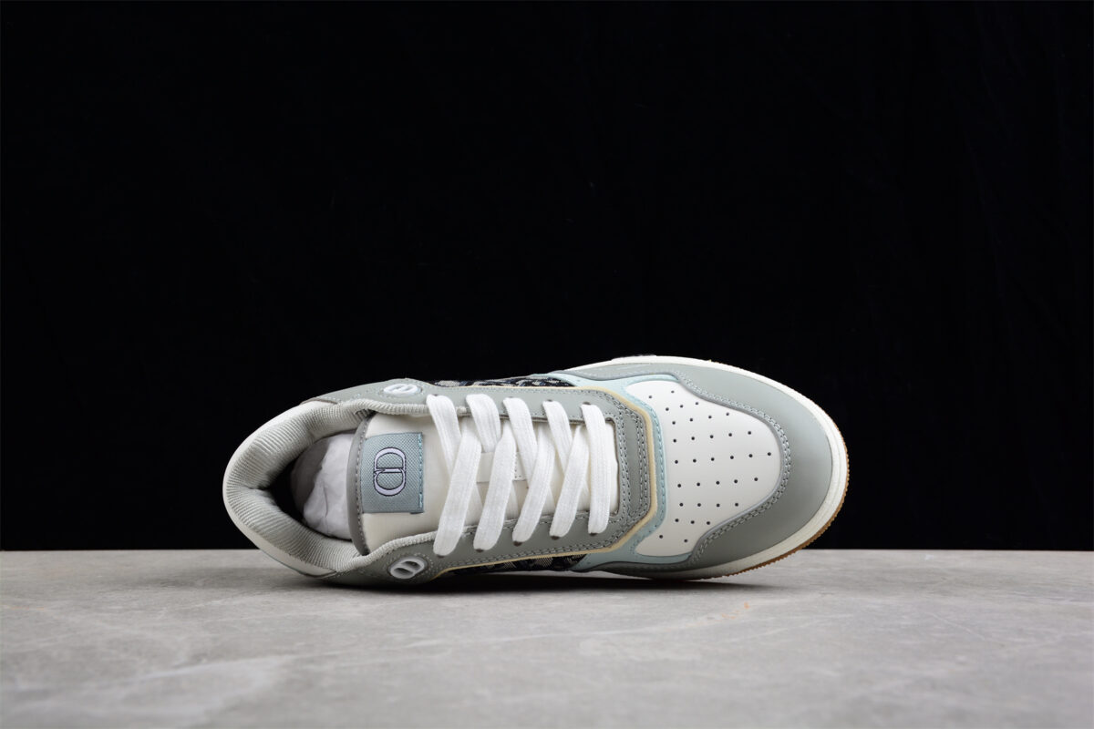 Dior B30 Low-Top Sneaker – Grey & White Oblique