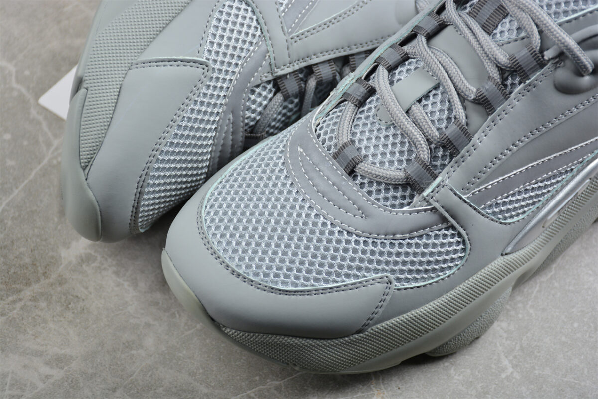 Dior Airmesh Sneaker – Grey Mesh with Tonal Leather Overlays