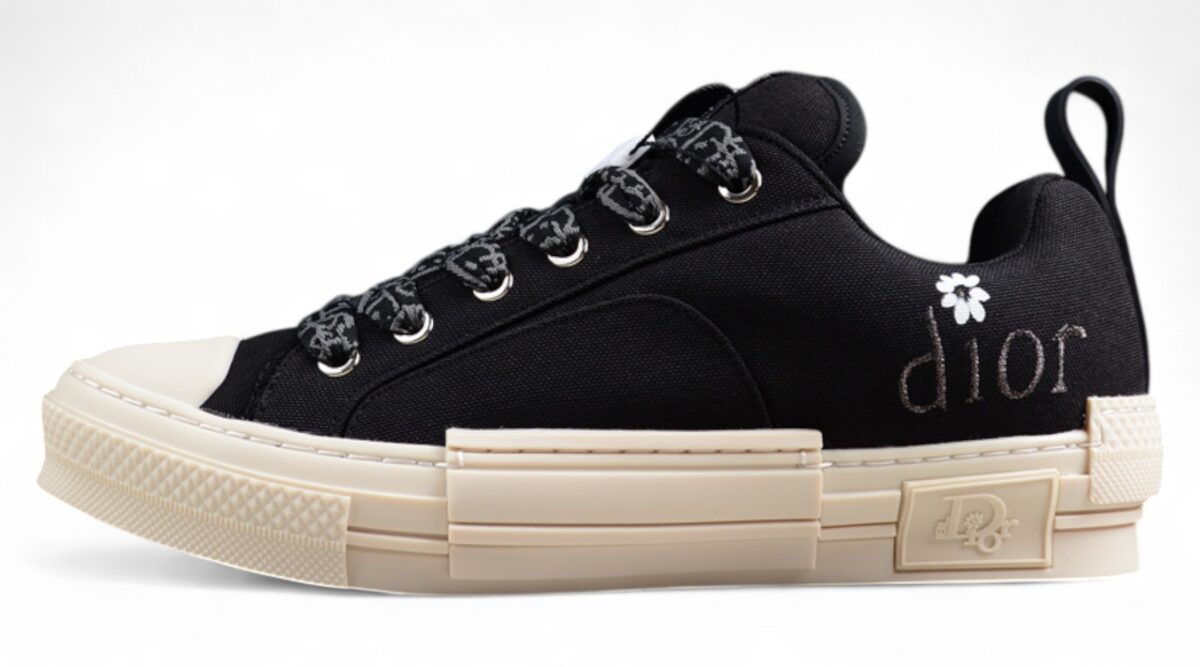 Dior B23 Oblique Low-Top Sneaker – Black with Gum Sole (Copy)