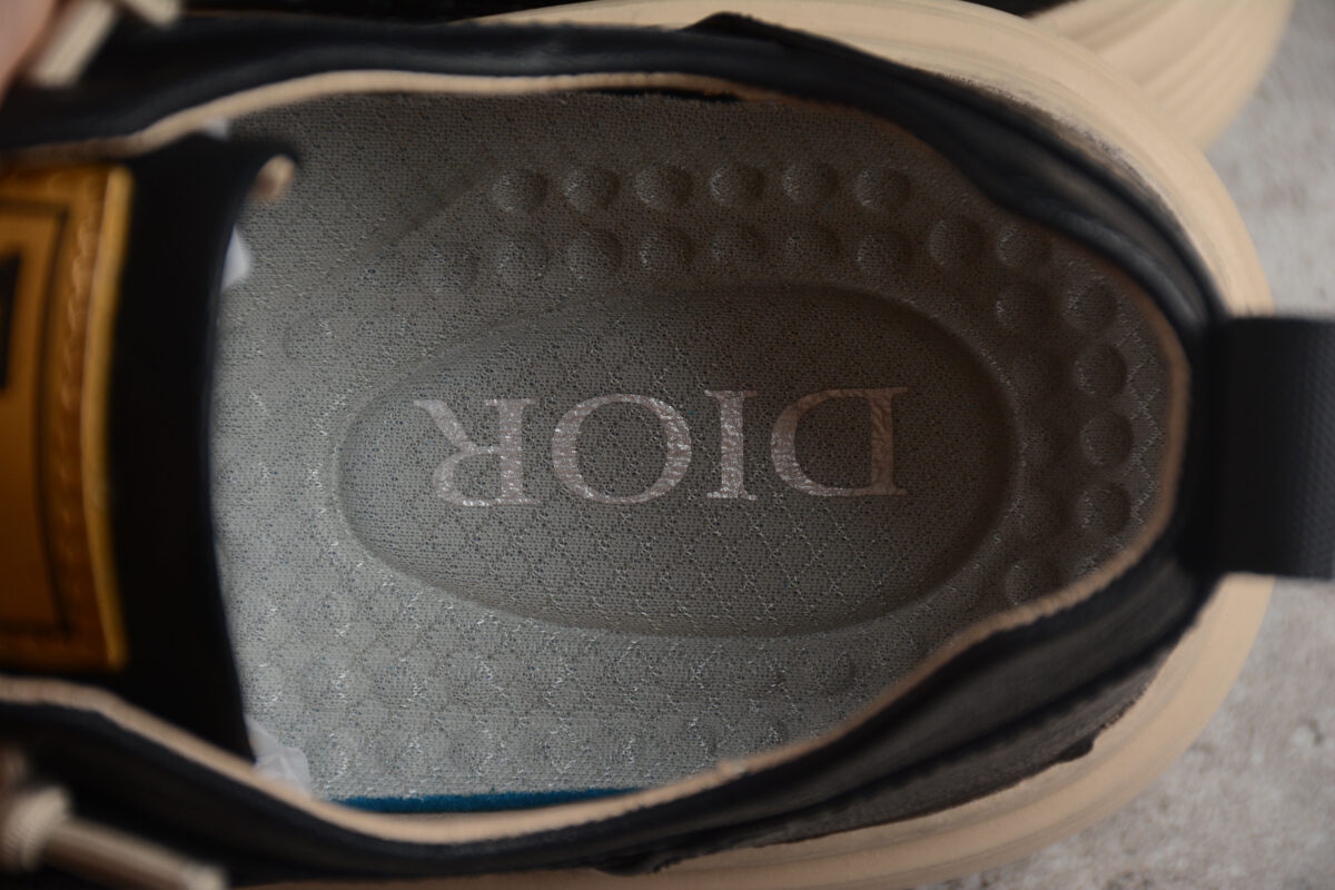 Dior Leather Low-Top Sneaker – Black/Beige