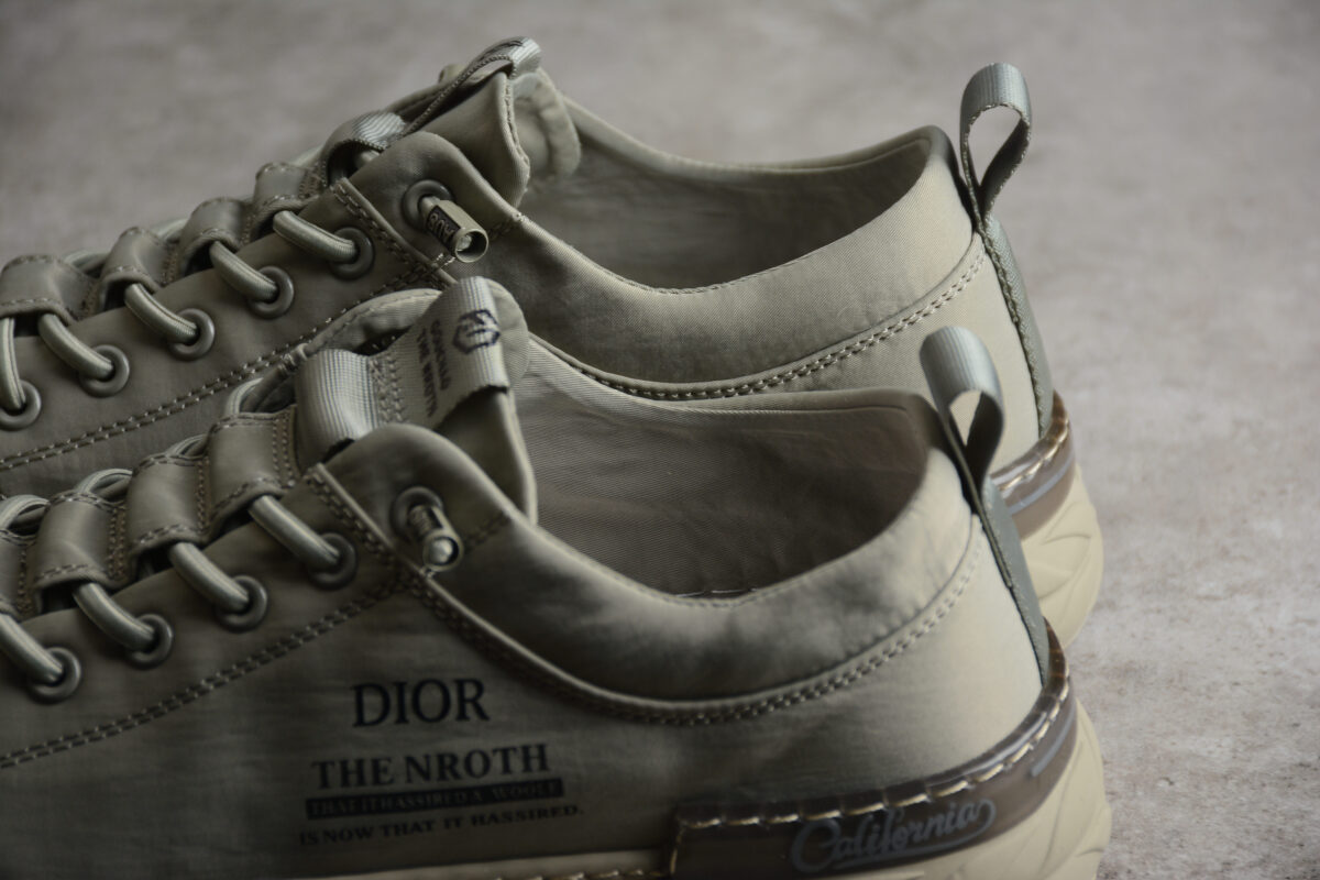 Dior x The North Collaboration-Inspired Low-Top Sneaker – Khaki