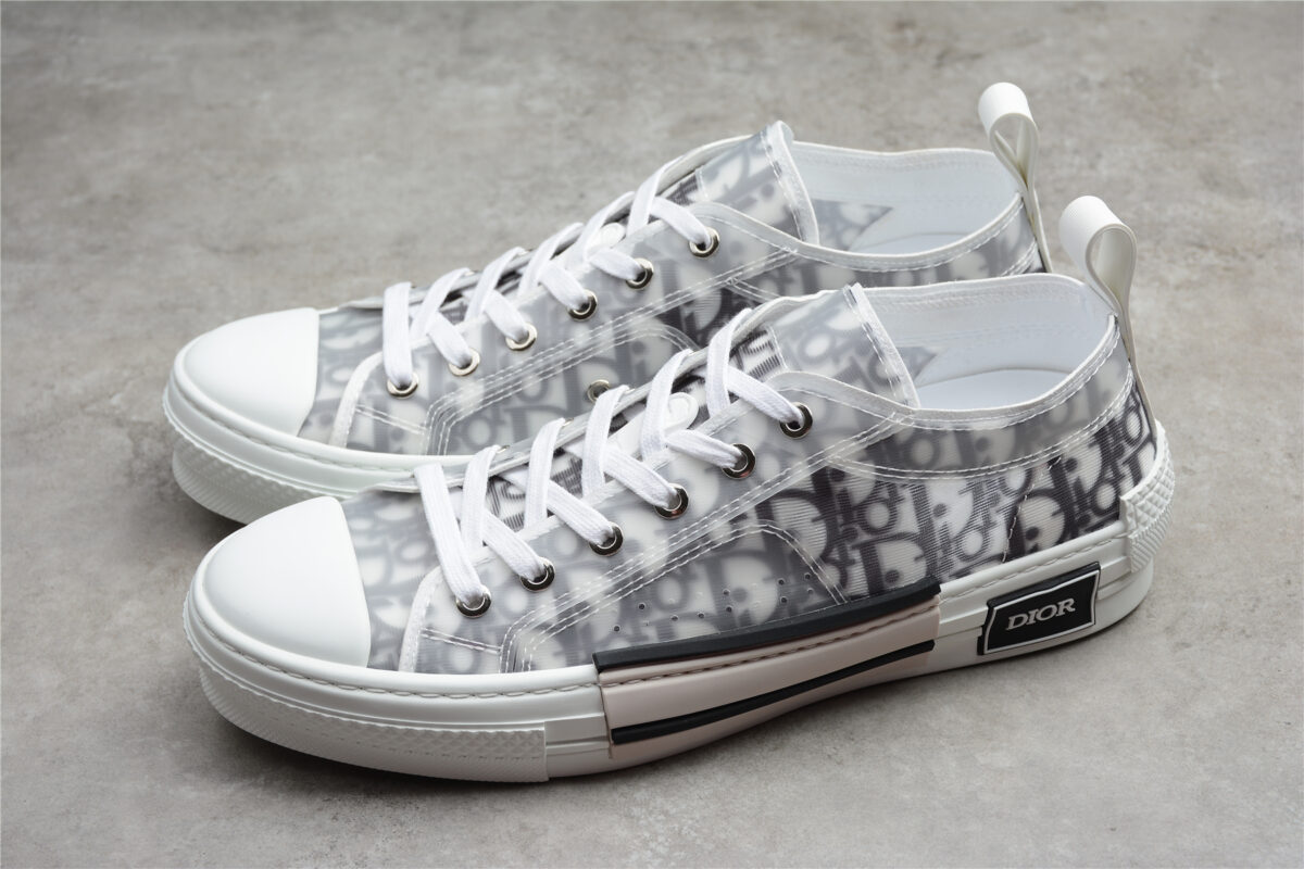 Dior B23 Low-Top Sneaker – Grey Oblique Transparent