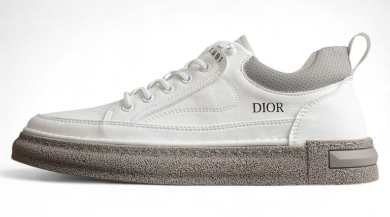 Dior B23 Oblique Low-Top Sneaker – Black with Gum Sole (Copy)