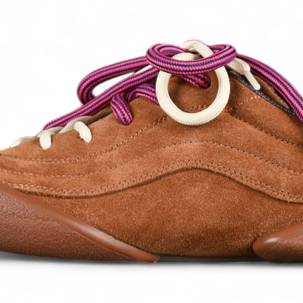 Alexander McQueen Hiking-Inspired Suede Low-Top Sneaker – Brown with Dual Laces