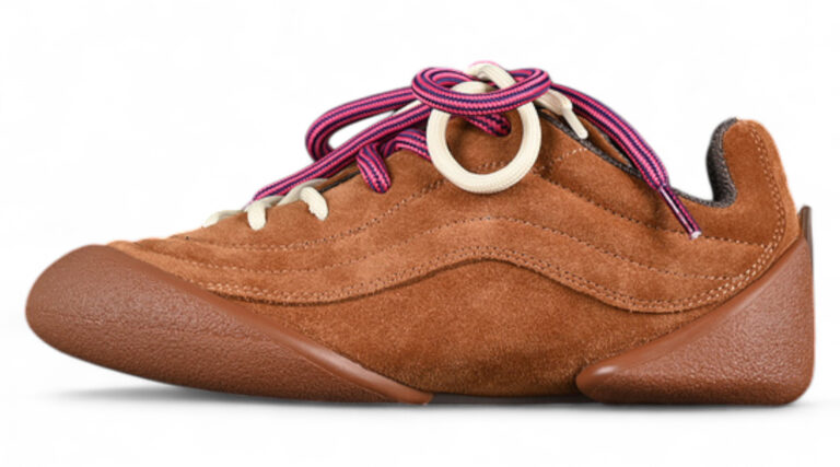 Alexander McQueen Hiking-Inspired Suede Low-Top Sneaker – Brown with Dual Laces
