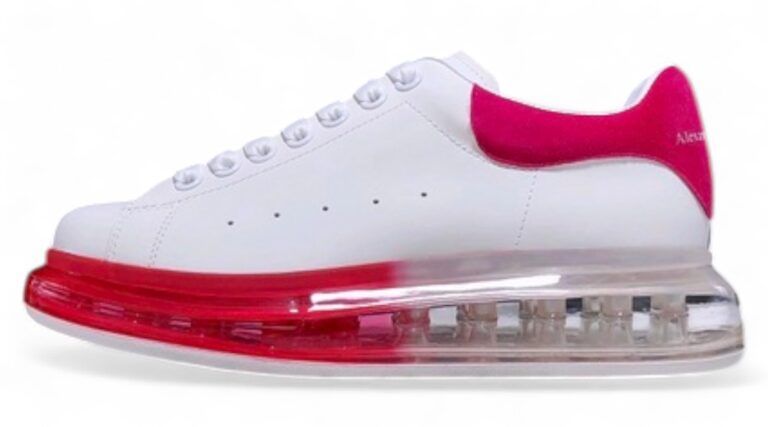 Alexander McQueen Oversized Air Bubble Sneakers – Pink & Red Gradient