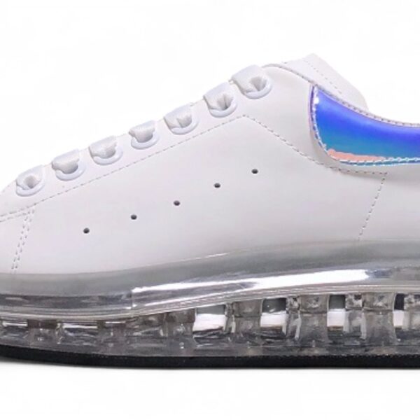 Alexander McQueen Oversized Air Bubble Sneakers – White & Iridescent