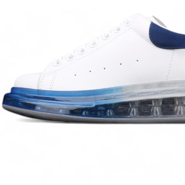 Alexander McQueen Oversized Air Bubble Sneakers – White & Royal Blue