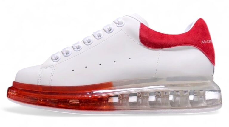 Alexander McQueen Oversized Air Bubble Sneakers – White & Red