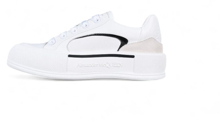 Alexander McQueen Oversized Sneaker White/Black Accent