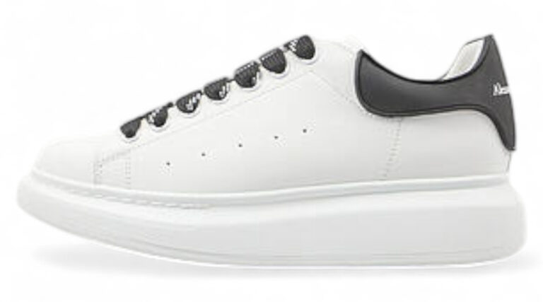 Alexander McQueen Oversized Sneaker – Black Heel Tab with Matching Laces