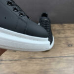 Alexander McQueen Oversized Sneaker – Black Leather with White Sole