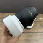Alexander McQueen Oversized Sneaker – Black Leather with White Sole