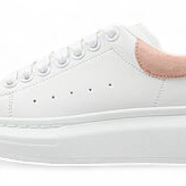 Alexander McQueen Oversized Sneaker – Pink Suede Heel Tab