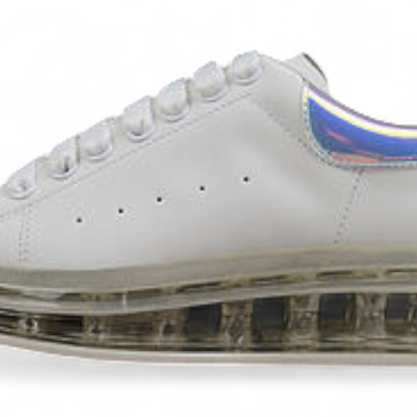 Alexander McQueen Oversized Sneaker – Transparent Sole with Iridescent Heel