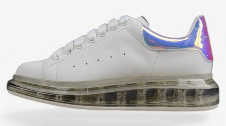 Alexander McQueen Oversized Sneaker – Transparent Sole with Iridescent Heel