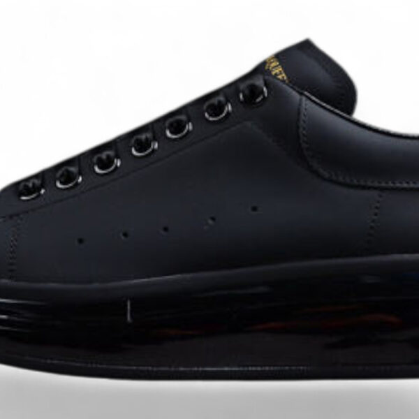 Alexander McQueen Oversized Sneaker – Triple Black with Glossy Sole