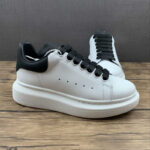 Alexander McQueen Oversized Sneaker – White & Metallic Rose Gold Heel