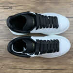 Alexander McQueen Oversized Sneaker – White & Metallic Rose Gold Heel