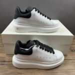 Alexander McQueen Oversized Sneaker – White & Metallic Rose Gold Heel