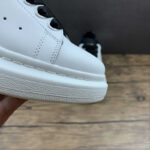 Alexander McQueen Oversized Sneaker – White & Metallic Rose Gold Heel