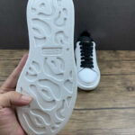 Alexander McQueen Oversized Sneaker – White & Metallic Rose Gold Heel