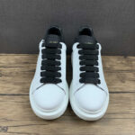 Alexander McQueen Oversized Sneaker – White & Metallic Rose Gold Heel
