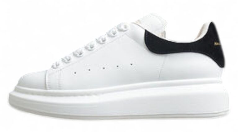 Alexander McQueen Oversized Sneaker – White & Black Suede