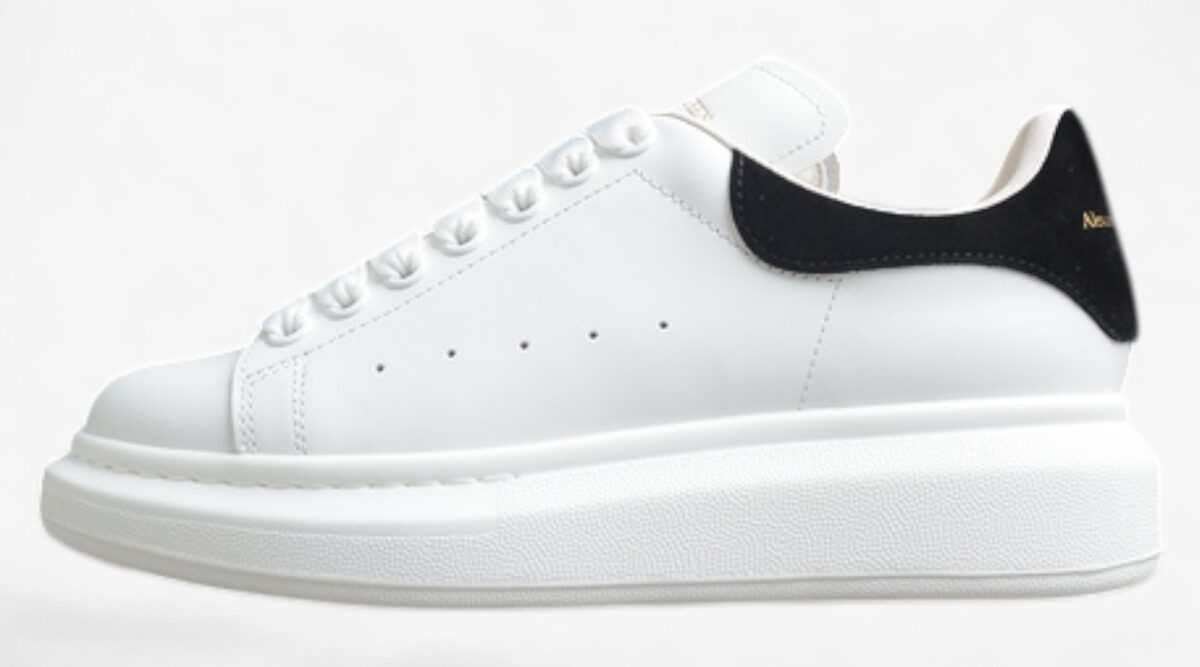 Alexander McQueen Oversized Sneaker – White & Black Suede