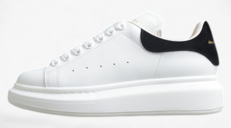 Alexander McQueen Oversized Sneaker – White & Black Suede