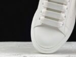 Alexander McQueen Oversized Sneaker – White Leather with Black Suede Heel Tab & Transparent Sole