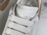 Alexander McQueen Oversized Sneaker – White Leather with Black Suede Heel Tab & Transparent Sole