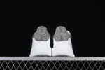 Alexander McQueen Oversized Sneaker – White Leather with Crystal-Embellished Silver