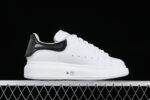 Alexander McQueen Oversized Sneaker – White Leather with Glossy Black Heel Tab