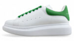Alexander McQueen Oversized Sneaker – White Leather with Green Accents