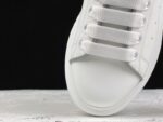 Alexander McQueen Oversized Sneaker – White Leather with Iridescent Heel Tab