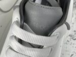 Alexander McQueen Oversized Sneaker – White Leather with Iridescent Heel Tab