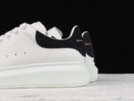 Alexander McQueen Oversized Sneaker – White Leather with Light Blue Suede Heel Tab