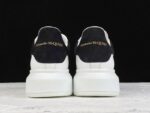 Alexander McQueen Oversized Sneaker – White Leather with Light Blue Suede Heel Tab