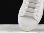 Alexander McQueen Oversized Sneaker – White Leather with Light Blue Suede Heel Tab