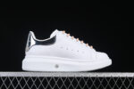 Alexander McQueen Oversized Sneaker – White Leather with Metallic Silver Heel Tab
