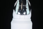 Alexander McQueen Oversized Sneaker – White Leather with Metallic Silver Heel Tab
