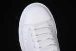 Alexander McQueen Oversized Sneaker – White Leather with Red Suede Heel Tab